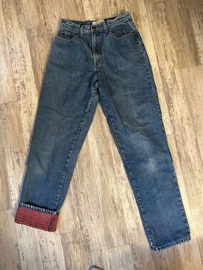 L.L. Bean Flannel Lined Straight Leg Jeans